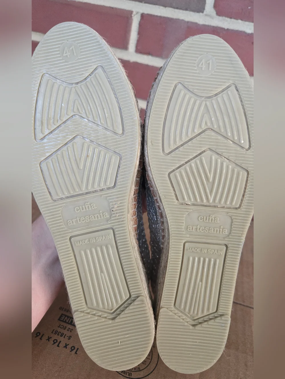 Gaimo Metallic Silver Woven Espadrille Sandals Slingback Sz 41 US 10 Made Spain